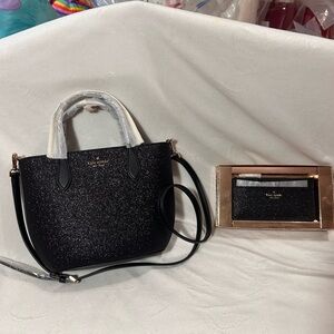 ***SOLD****STUNNING! Kate Spade Back Glitter Crossbody Holiday BNWT!!!